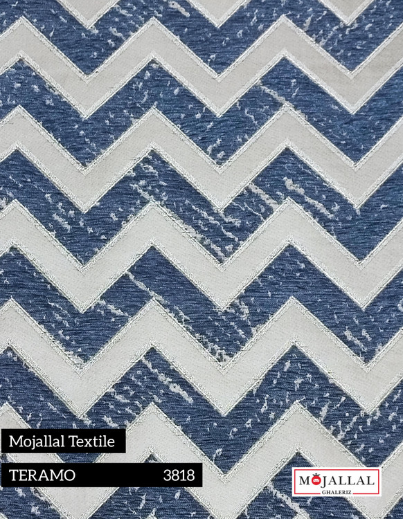 پارچه مبل طرح موج دار_پارچه مبل شانل_پارچه مبل قیمت مناسب_پارچه مبل برند مجلل_پارچه مبل مجلل_طرح موج دار _پارچه مبلی آبی تیره