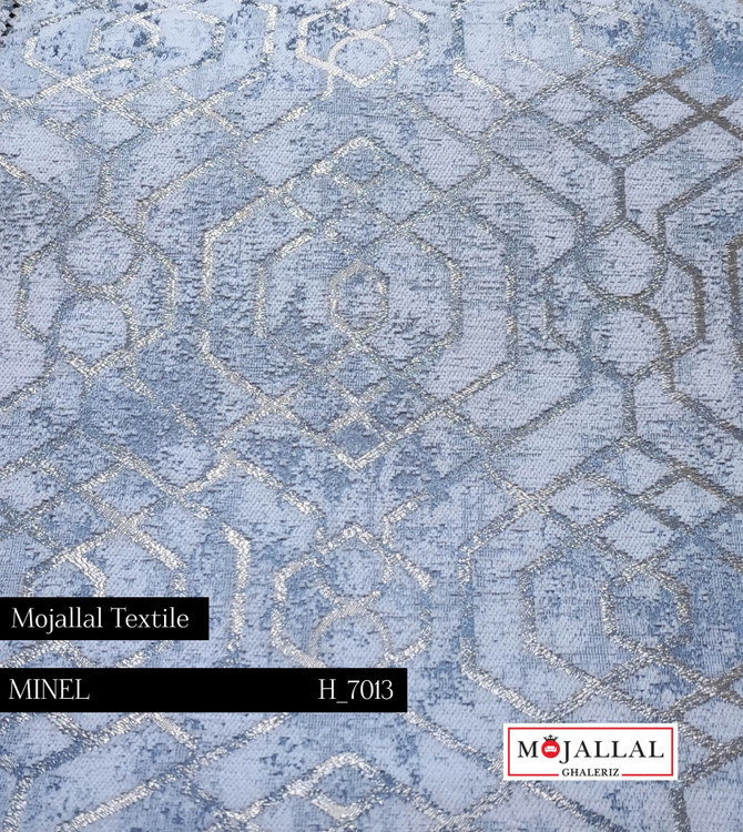 خرید پارچه مبلی_پارچه مبلی مجلل_پارچه مبلی کرم نقرهای_پارچه مبلی هندسی