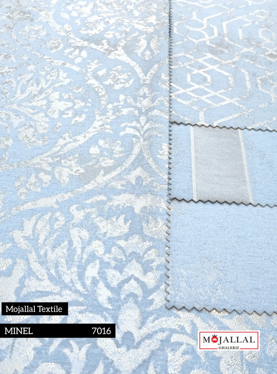 پارچه مبلی برند مجلل_پارچه مبلی آبی آسمانی_قیمت شانل