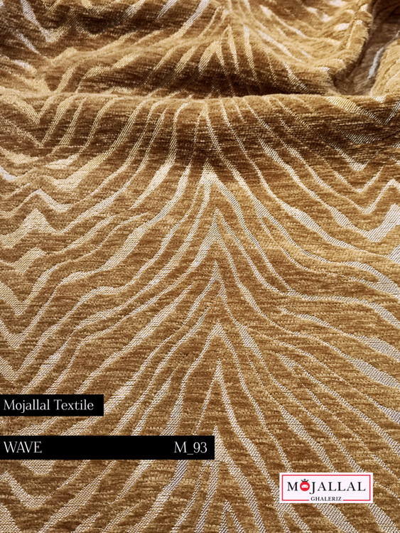 خرید و قیمت پارچه مبلی طرح موجدار رنگ خردلی_قیمت و خرید پارچه مبلی با کیفیت