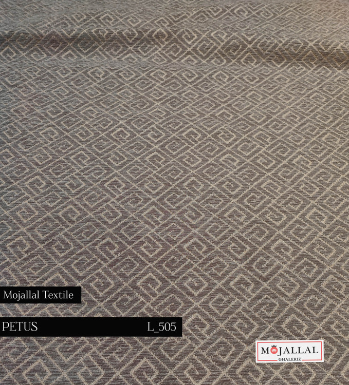 قیمت و خرید پارچه مبلی شانل طرح هندسی در رنگ طوسیاسی_قیمت و خرید پارچه مبلی شانل مشابه ترک و لاکچری