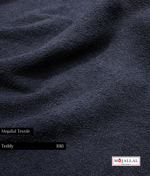 قیمت و خرید پارچه مبلی شانل ساده تدی رنگ سرمهای_تولید و پخش پارچههای تدی با کیفیت بالا از برند مجلل