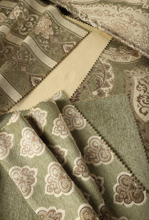 قیمت و خرید پارچه مبلی دو شانل گلد رنگ زیتونی در چهار طرح و دو ساده_پارچه مبلی با قیمت مناسب و کیفیت بالا جان