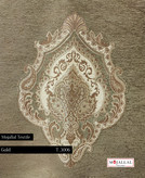 قیمت و خرید پارچه مبلی شانل گلد رنگ زیتونی تک گل _قیمت و خرید پارچه مبلی ترک