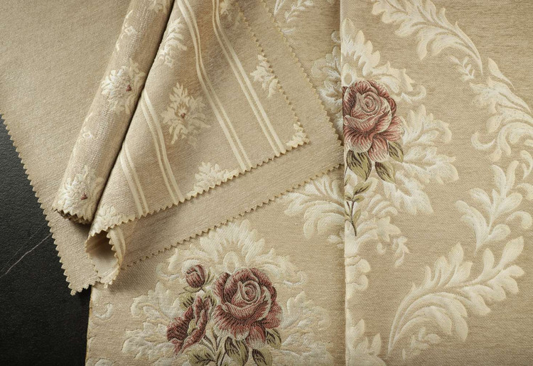 قیمت و خرید پارچ مبلی شانل رزالین در چهار طرح و یک ساده رنگ کرم_قیمت و خرید پارچه مبلی شانل ترک