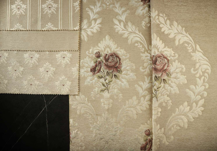 قیمت و خرید پارچه مبلی شانل روزالین در چهار طرح و یک ساده رنگ کرم با کیفیت بالا و قیمت مناسب