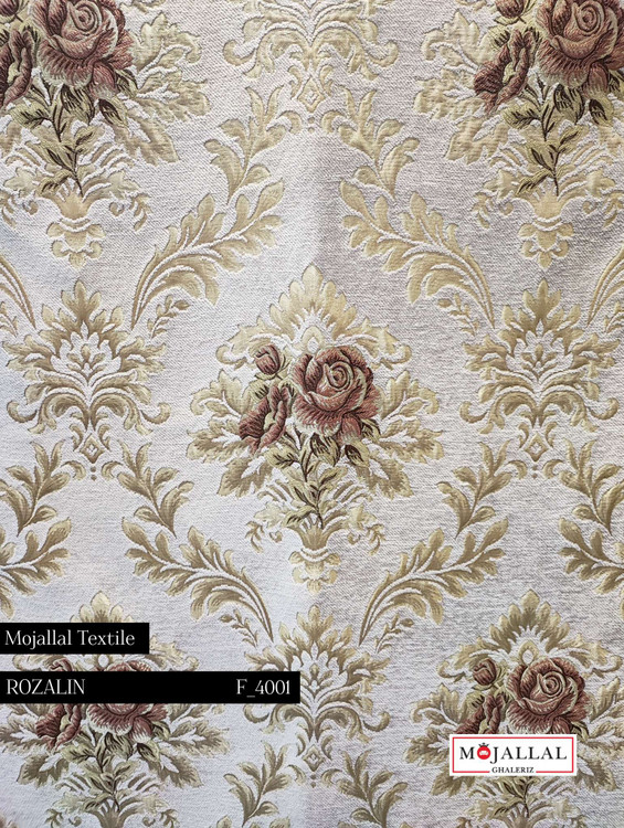 قیمت و خرید پارچه مبلی شانل ویسکوز طرح گل رنگ نقرهای کیفیت فوق العاده عالی