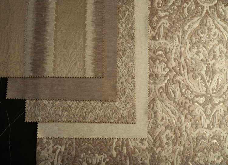 قیمت و خرید پارچه مبلی دوشانل آراد با کد ۲۰۰۱ رکیب رنگ کرم نسکافهای در سه طرح و دو ساده