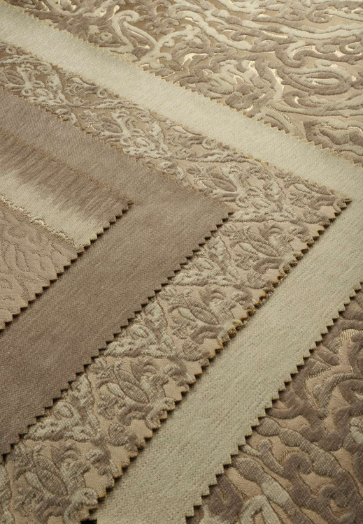 قیمت و خرید پارچه مبلی دو شانل آراد ترکیب رنگ کرم و نسکافهای در سه طرح و دو ساده