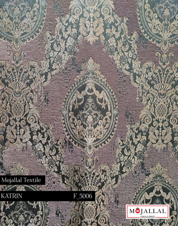 قیمت و خرید پارچه مبلی شانل کاترین طرح گل ذنگ نسکافه ایی دودی_پارچه با قیمت مناسب و کیفیت بالا